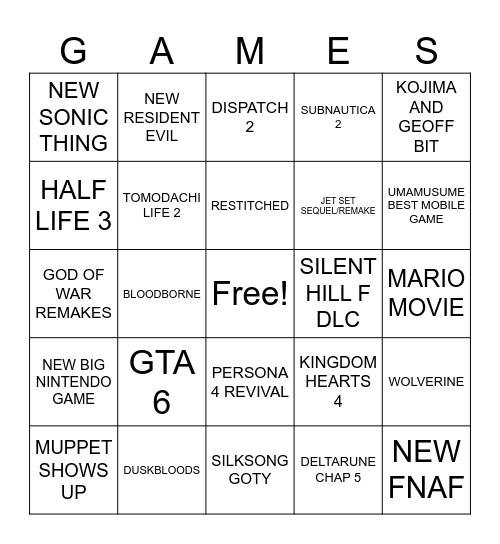 GAMDWARDSBINGO Card