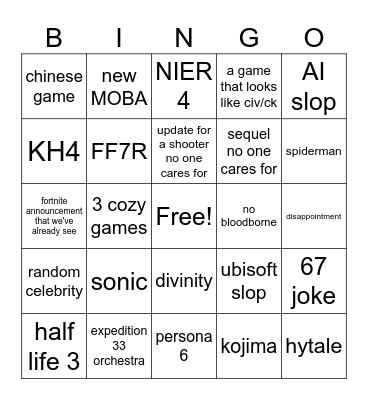 shahad's %100 confirmed TGA bingo Card