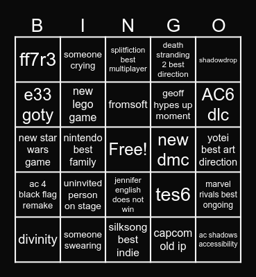 KOKOJIMA Bingo Card