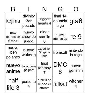 sexo ramirez bingo Card