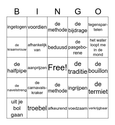 thema 3 Bingo Card