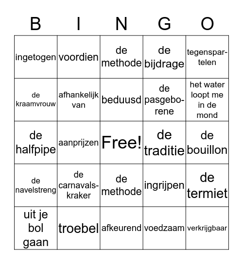 thema 3 Bingo Card