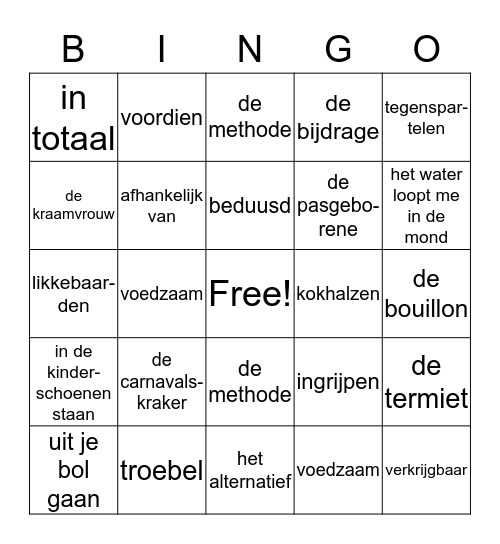 thema 3 Bingo Card
