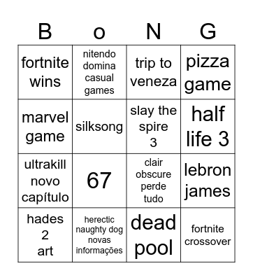 bingo bango Bingo Card