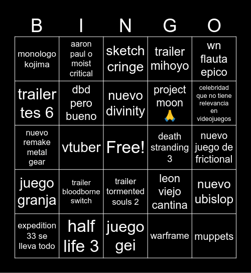 gei aguards Bingo Card