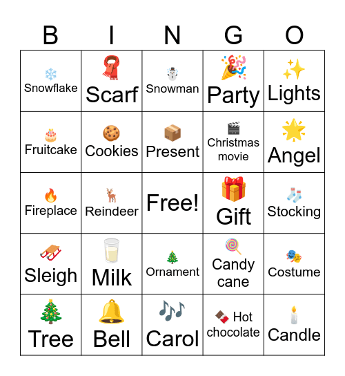 Christmas Bingo Card