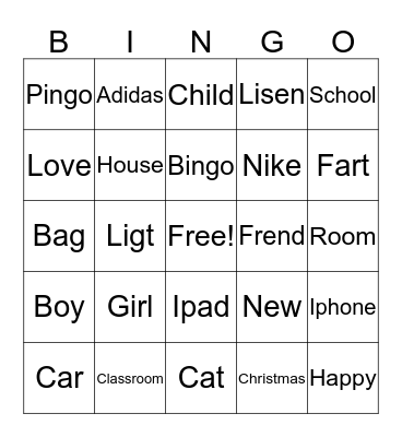 Fms bingo Card