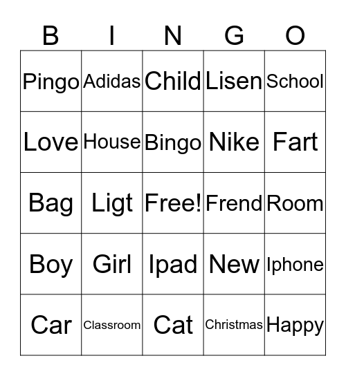 Fms bingo Card