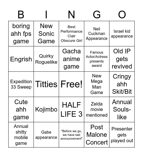 goionnkl bango Bingo Card