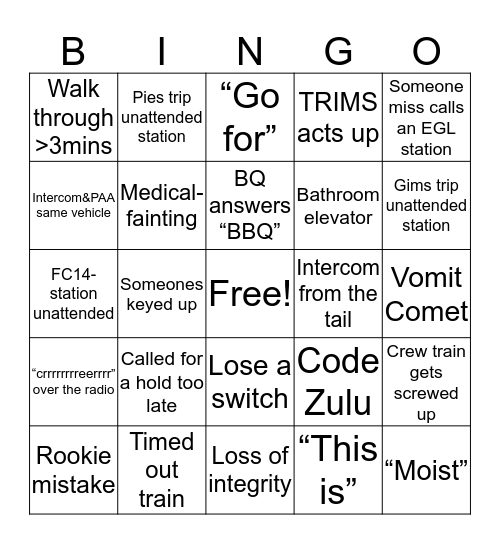 SKY-NGO Bingo Card