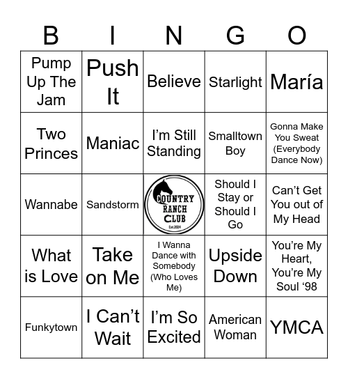 Flashback Party Bingo Card