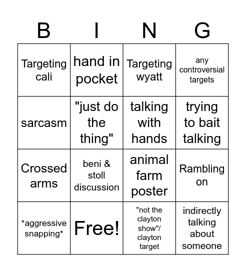 MR STOLL BINGO CARD Bingo Card