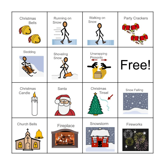 Christmas Sounds Bingo Card