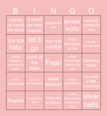 Holiday Show Bingo! Bingo Card