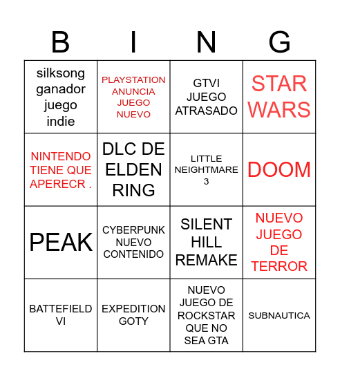Bingo Card