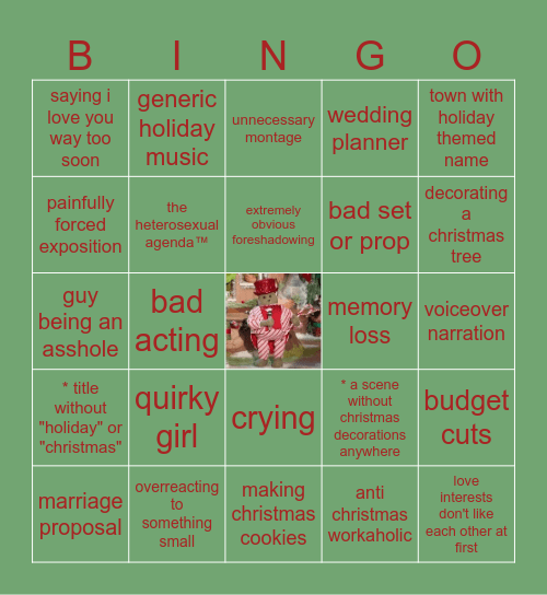 🎄 Bad Christmas Movie Bingo 🎄 Bingo Card