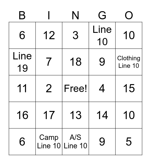 Holiday Bingo! Bingo Card