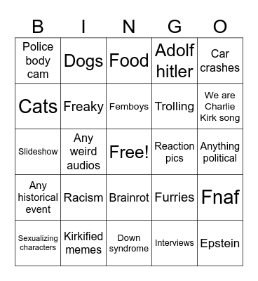 TIKTOK BINGO Card