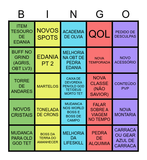 MAMADA DE CALPHEON 2025 Bingo Card