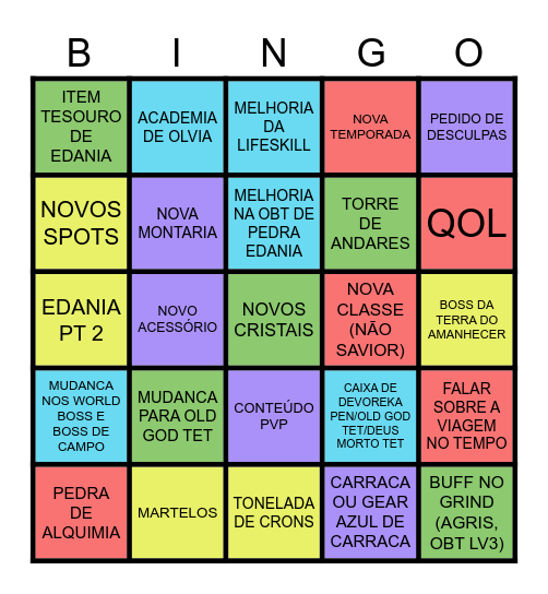 MAMADA DE CALPHEON 2025 Bingo Card