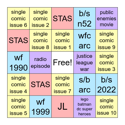 Superbat Media Marathon Bingo Card