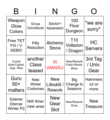 CALPHEON BALL 2025 Bingo Card