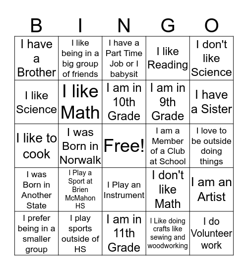 Den Bingo Card