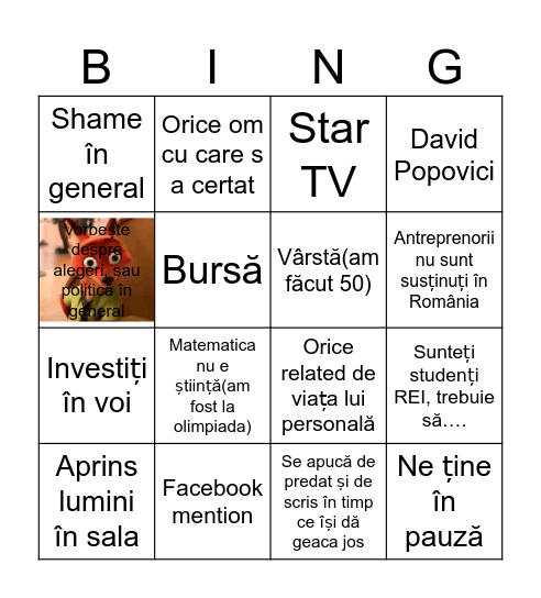 Bingo ediție Electorală Bingo Card