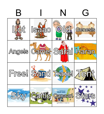 Abraham and Sarah Bingo Card