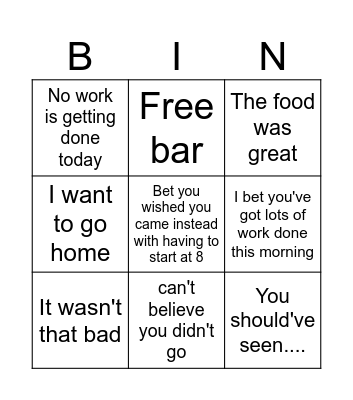 HiDef Xmas Bingo Card