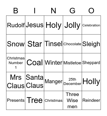 Christmas Bingo Card