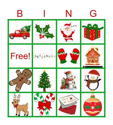 Holiday Bingo Card