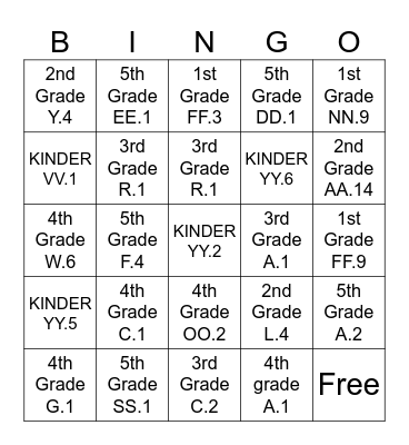 IXL Bingo Card