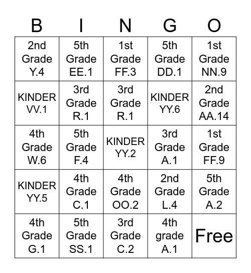 IXL Bingo Card