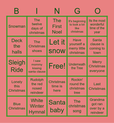 Kemetic Holiday Music Bingo Card