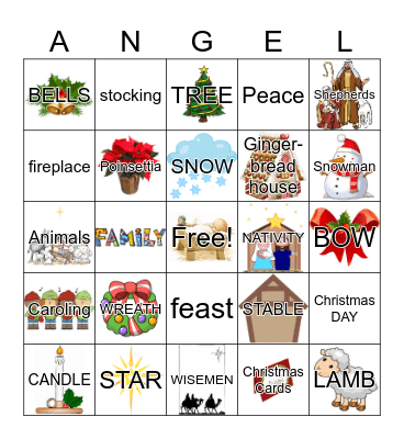 CHRISTMAS Time Bingo Card