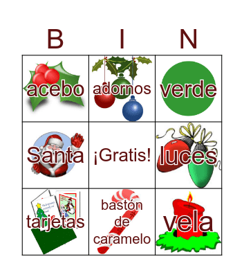 Bingo Navideño Bingo Card