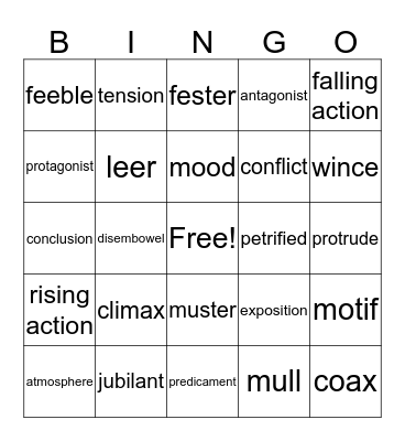 Mr. Meier's Period 4 Bingo Card