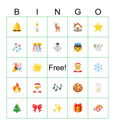 Happy Holidays Bingo Card