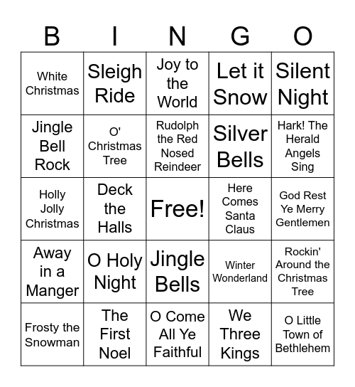 Christmas BINGO Card