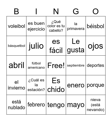 Flex Bingo Card