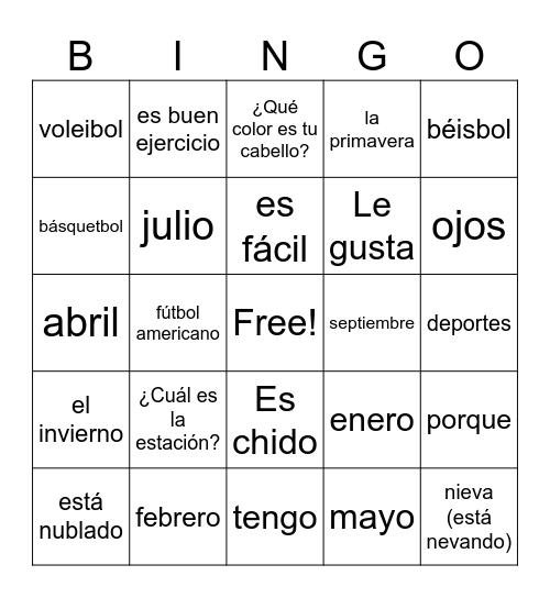 Flex Bingo Card