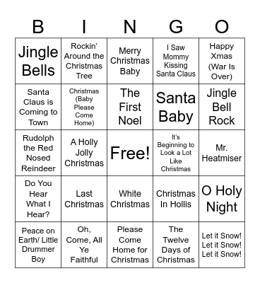 Christmas Bingo Card
