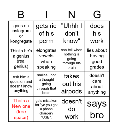 Nick bingo Card