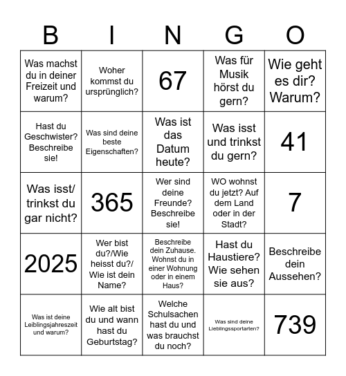 D1 MTEXAMEN Bingo Card