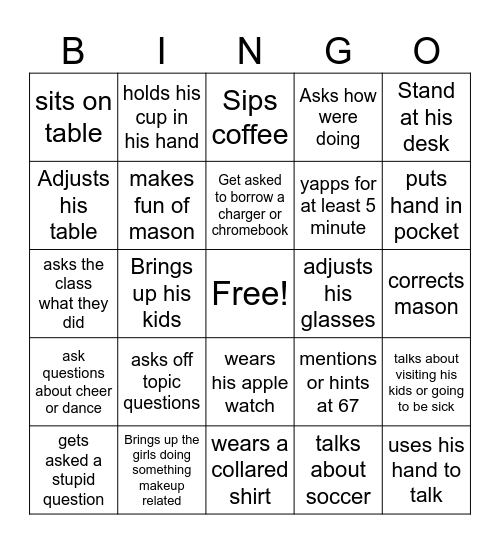 logan Bingo Card