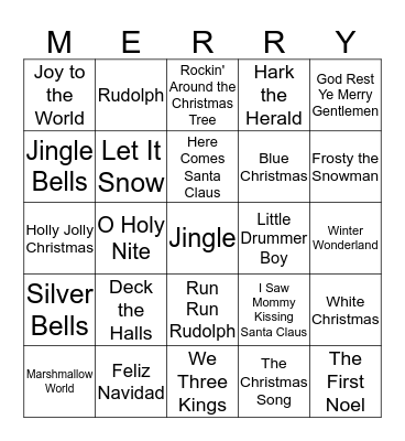 Christmas Tunes! Bingo Card