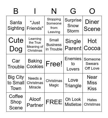 Christmas Movie BINGO Card