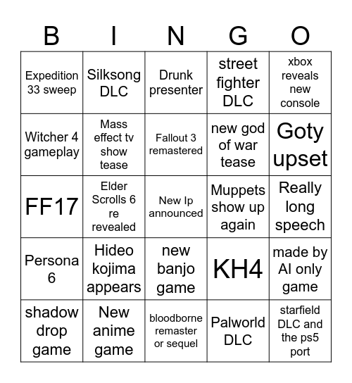 Bingo Card