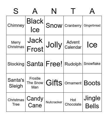 Christmas Bingo! Bingo Card